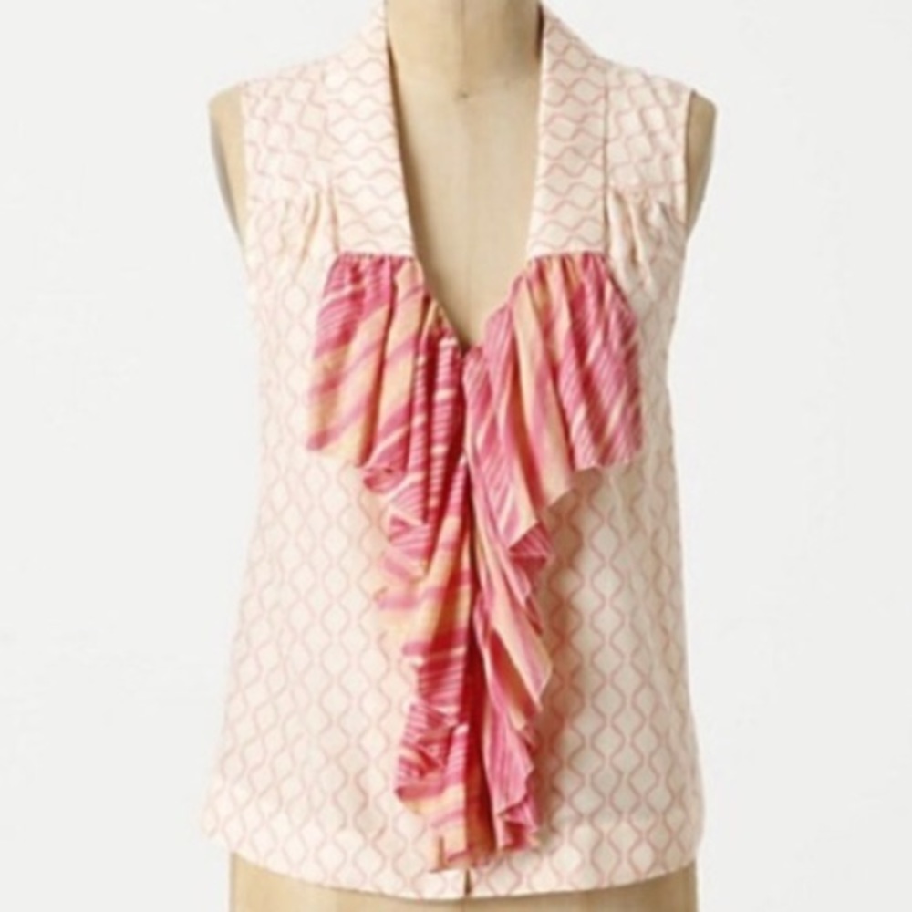 HD in Paris Anthropologie Blip Bands Blouse - Picture 1 of 3